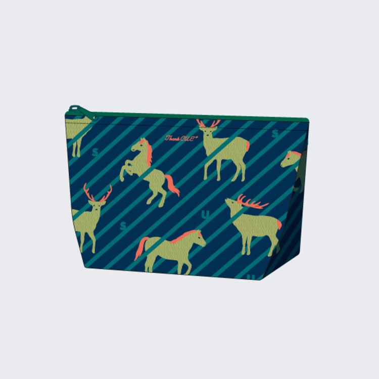 うましか総柄ポーチ