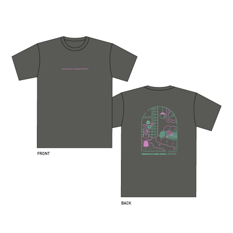 NORDの部屋Tシャツ(ヘイジーブラック)