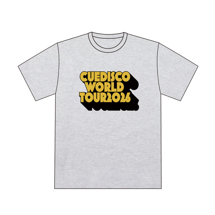 CUEDISCO WORLD TOUR 2026 SUPER ULTRA RARE T-SHIRT(ディスコグレー)